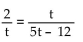 Solve the equation. -  A)  2, 5 B)  0, 5 C)  5 , 6 D)  6 , 4