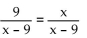 Solve the equation. -  A)  -9 B)  0 C)  9 D)  No solution