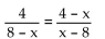 Solve the equation. -  A)  8 B)  0 C)  4 D)  No solution