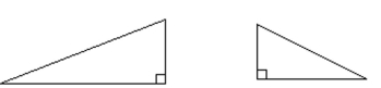 For the pair of similar triangles, find the length of the indicated side. -  In the left triangle, the hypotenuse has length 10, and the longer leg has length 8. In the right triangle, the hypotenuse has length 5, the longer leg has length 4, and the shorter leg has length 3. Find the length, x, of the Shorter leg of the left triangle. A)  x = 6 B)  x = 9 C)  x = 4 D)  x = 3