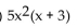 <strong>Factor.  </strong> A) 5x(x + 15) B) 5x(x + 3) C)   D) x(5x + 15) <div style=padding-top: 35px> 