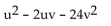 Factor. -  A)  (u - v) (u + 6v)  B)  (u - 4v) (u + 6v)  C)  (u - 4v) (u + v)  D)  (u + 4v) (u - 6v) 