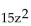 Factor. -  + 4z - 4 A)  (15z + 2) (z - 2)  B)  Prime C)  (3z + 2) (5z - 2)  D)  (3z - 2) (5z + 2) 