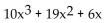 Factor. -  A)  x(10x + 1) (x + 6)  B)    C)  x(2x + 3) (5x + 2)  D)  x(2x - 3) (5x - 2) 
