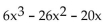 Factor. -  A)  2x(3x + 2) (x - 5)  B)  x(3x + 2) (2x - 10)  C)    D)  2(3x - 2) (x + 5) 