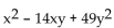 Determine whether the following is a trinomial square. -   