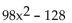 Factor completely. -  A)  2(7x + 8) (7x - 8)  B)  (14x + 16) (7x - 8)  C)    D)  (7x + 8) (14x - 16) 