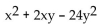 Factor completely. -  A)  (x - 6y) (x + y)  B)  (x + 6y) (x - 4y)  C)  (x - y) (x + 4y)  D)  (x - 6y) (x + 4y) 