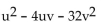 Factor completely. -  A)  (u + 4v) (u - 8v)  B)  (u - 4v) (u + v)  C)  (u - v) (u + 8v)  D)  (u - 4v) (u + 8v) 