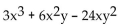 Factor completely. -  A)  3x(x + 2y) (x - 4y)  B)    C)    D)  3x(x - 2y) (x + 4y) 