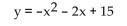 Solve. -Use the following graph to solve   .     A)  -15 B)  -3, 5 C)  3, -5 D)  15