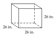 Evaluate. -The volume of a cube with sides of length s is given by   . Find the volume of the cube.   A)    B)    C)    D)   
