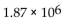 Convert to decimal notation. -  A)  112.2 B)  1,870,000 C)  187,000 D)  18,700,000