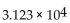 Convert to decimal notation. -  A)  124.92 B)  312,300 C)  3123 D)  31,230