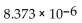 Convert to decimal notation. -  A)  0.00008373 B)  -8,373,000 C)  0.000008373 D)  0.0000008373
