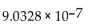 Convert to decimal notation. -  A)  0.00000090328 B)  0.0000090328 C)  -903,280,000 D)  0.000000090328