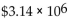 Solve the problem. Express the answer in scientific notation to two decimals unless requested otherwise. -The national debt of a small country is $6,890,000,000 and the population is 2,193,000. What is the amount of debt per person? A)    B)  $31.40 C)  $3.14 D)   