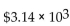 Solve the problem. Express the answer in scientific notation to two decimals unless requested otherwise. -The national debt of a small country is $6,890,000,000 and the population is 2,193,000. What is the amount of debt per person? A)    B)  $31.40 C)  $3.14 D)   