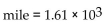 Solve the problem. Express the answer in scientific notation to two decimals unless requested otherwise. -The earth is approximately 92,900,000 miles from the sun. If 1   m, what is the distance to the sun in meters? A)    B)    C)    D)   