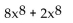 Collect like terms. -  A)  80x B)    C)  Can't be simplified D)   