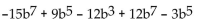 Collect like terms. -  A)    B)    C)  Can't be simplified D)  45b