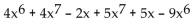 Collect like terms and then arrange in descending order. -  A)    B)    C)    D)   