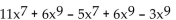 Collect like terms and then arrange in descending order. -1   A)    B)    C)  Can't be simplified D)   