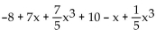 Collect like terms and then arrange in descending order. -  A)    B)    C)    D)   