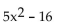 Identify the missing terms in the polynomial. -  A)    B)  x-term C)    D)  None