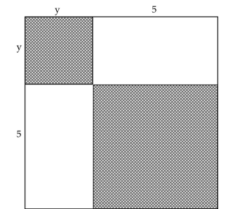 Solve the problem. -Find a polynomial for the sum of the shaded areas of the figure.   A)    B)    C)    D)  26