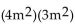Multiply. -  A)  -12m B)    C)    D)  12m