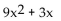 Multiply. --3x(9x - 1)  A)    B)    C)    D)   