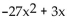 Multiply. --3x(9x - 1)  A)    B)    C)    D)   