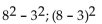 Compute each expression and compare. -  A)  55; 25; difference of squares is greater than square of difference B)  55; 10; difference of squares is greater than square of difference C)  10; 10; both are equal D)  10; 25; square of difference is greater than difference of squares
