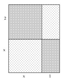 Find the total area of all shaded rectangles. -  A)    B)    C)    D)   
