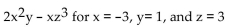 Evaluate the polynomial. -  A)  99 B)  -63 C)  117 D)  18