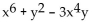 Find the degree of the polynomial. -  A)  7 B)  6 C)  13 D)  2