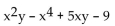 Find the degree of the polynomial. -  A)  2 B)  9 C)  3 D)  4