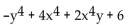 Find the degree of the polynomial. -  A)  13 B)  6 C)  4 D)  5