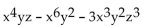Find the degree of the polynomial. -  A)  4 B)  6 C)  3 D)  8
