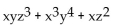 Find the degree of the polynomial. -  A)  3 B)  5 C)  7 D)  2