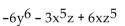 Find the degree of the polynomial. -  A)  5 B)  6 C)  1 D)  4