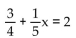 Solve. Clear fractions first. -  A)    B)    C)    D)   