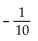 Solve. -7x - (3x - 1)  = 2 A)    B)    C)    D)   