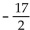 Solve. -(y - 9)  - (y + 8)  = 4y A)    B)    C)    D)   