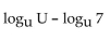 Express as a difference of logarithms. -  A)    B)    C)    D)   