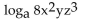 Express in terms of logarithms of a single variable or a number. -  A)    B)    C)    D)   