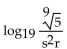 Express in terms of logarithms of a single variable or a number. -  A)    B)    C)    D)   