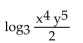 Express in terms of logarithms of a single variable or a number. -  A)    B)    C)    D)   