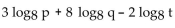 Express in terms of logarithms of a single variable or a number. -  A)    B)    C)    D)   